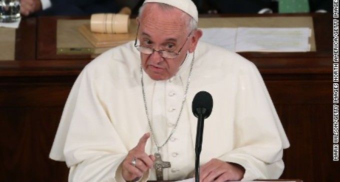 THE POPE SCOLDS CONGRESS ON US GUN SALES