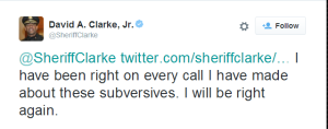 clarke-tweet isis blm 2