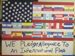pledge international flag