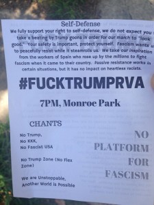 anti trump flyer