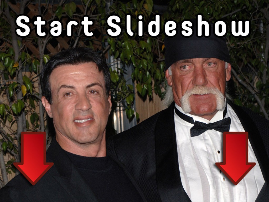 Sylvester Stallone and Hulk Hogan