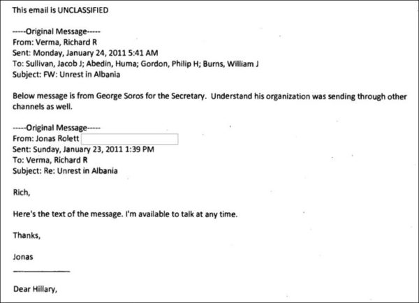 soros clinton email