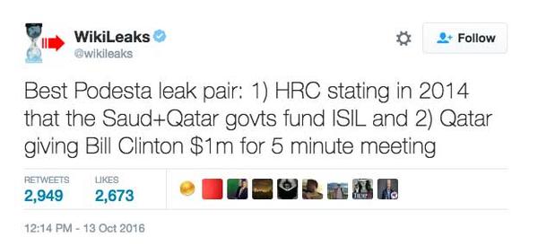 qatar bill clinton tweet