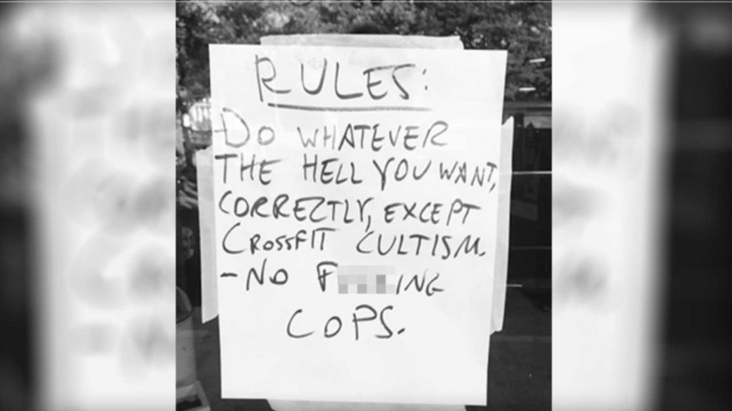 no cops military gym