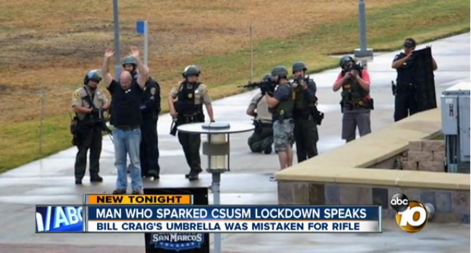 College Locked Down Because Man Was Carrying An Umbrella