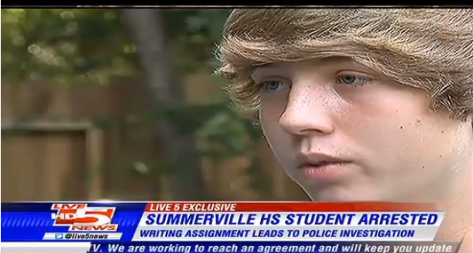INSANITY: Student Arrested For Writing About Shooting A Gun
