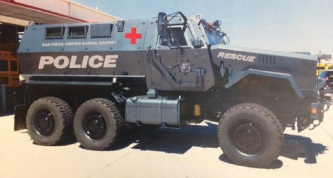 School Police Now Being Militarized With War Machines And Equipment