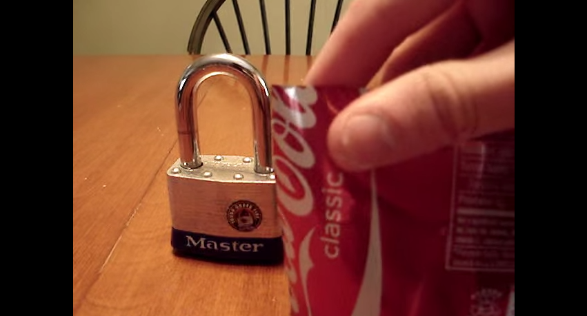 How To Pick A Master Lock With A Coke Can