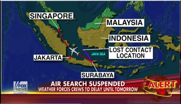 AirAsia Flight Carrying 162 Passengers Disappears Over Java Sea