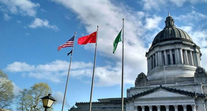 Washington State Flies Chinese Communist Flag at Capitol, Enraged Patriots Take It Down