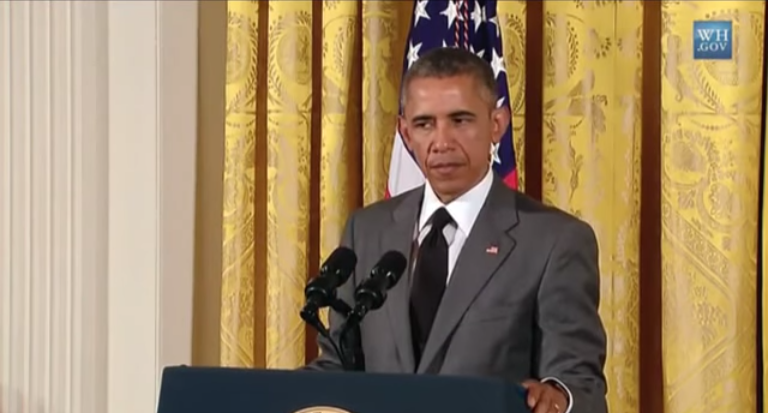 Obama: “I will never engage in a politics in which I’m trying to….”