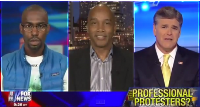 Hannity Exposes ‘Professional Protestor’, Guest Draws and Quarters