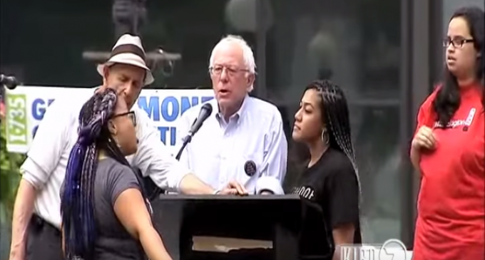 Black Lives Matter Activists Take Over Bernie Sanders Rally