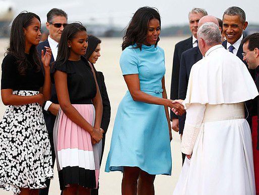 The Solution to Michelle Obama’s $2,300 “Welcome Pope” Dress