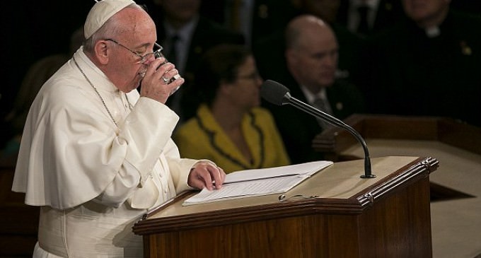 Democrat Steals Pope’s Leftover Water