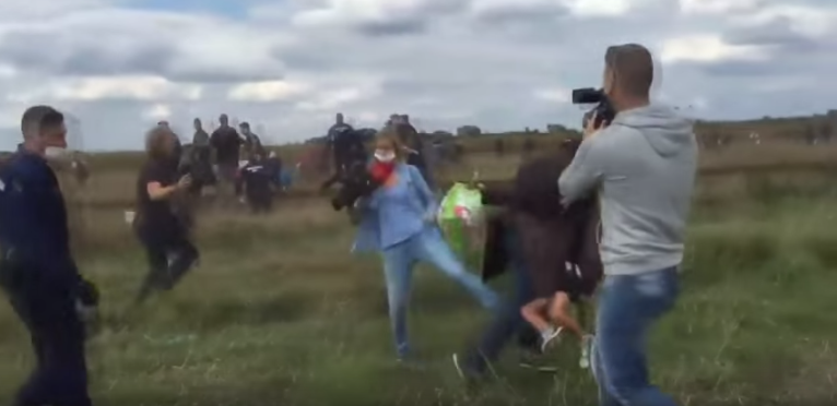 Hungarian Video Journalist Fired For Attacking Refugees