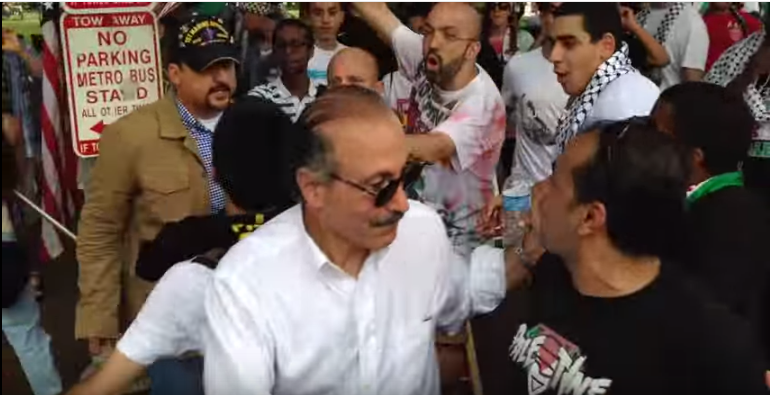 One Marine vs Pro-Palestinians Crowd