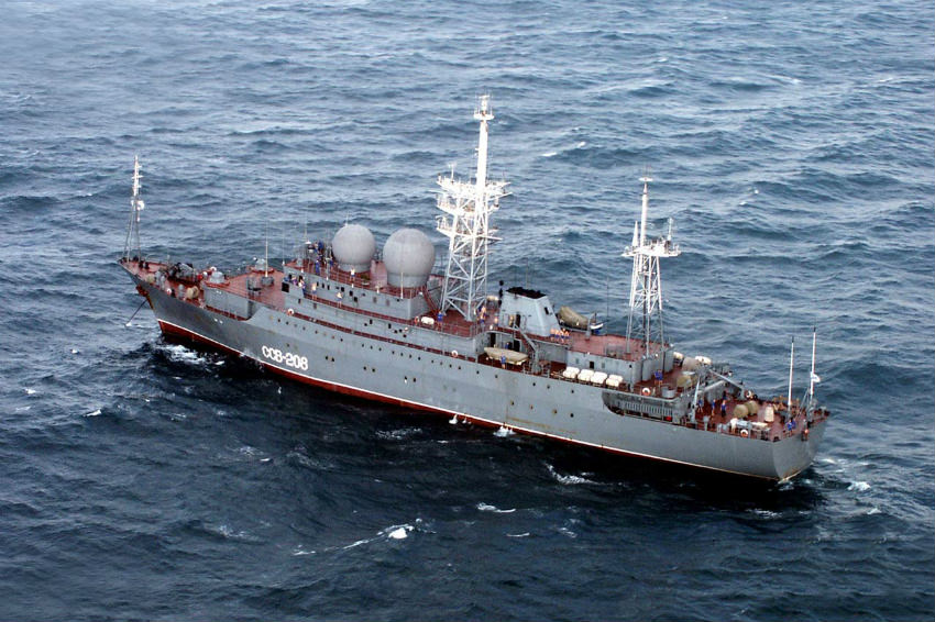 Russian Spy Ship Shadows American Explorer Vessel