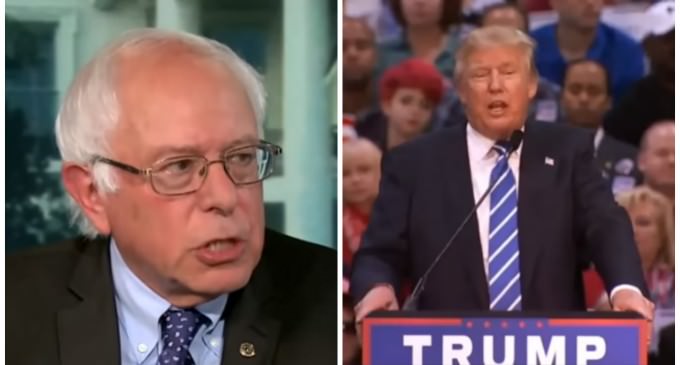 Sanders Calls for Raising Taxes on Everyone, Trump Calls Him A Communist