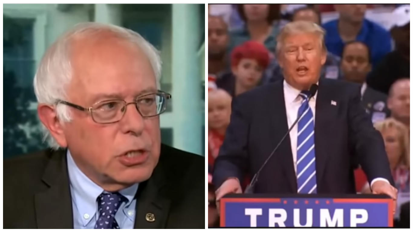 Sanders Calls for Raising Taxes on Everyone, Trump Calls Him A Communist