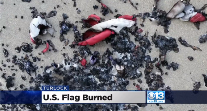 Veteran Finds Flag Burned in Driveway