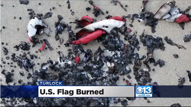 Veteran Finds Flag Burned in Driveway