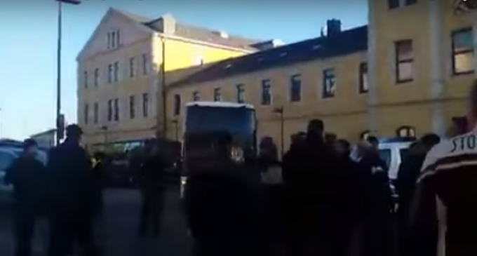 Irate Germans Block Migrant Bus