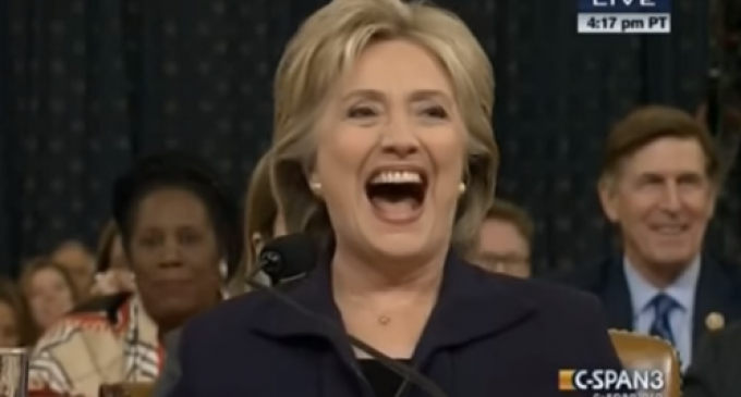 Hillary Bursts Out into Bizarre Laughter at Benghazi Hearing