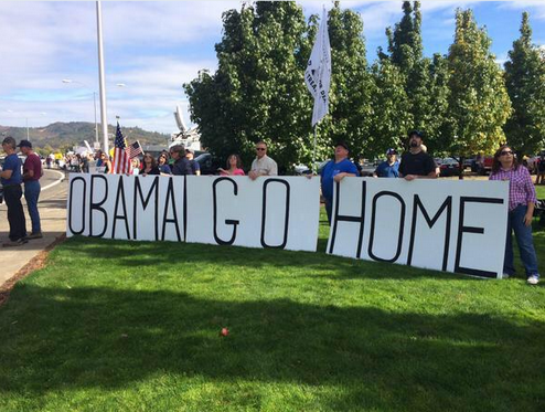 Obama Goes To Oregon, Hit With Massive Protest, “Go Golf”