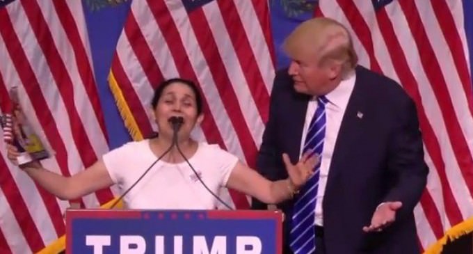 Hispanic Woman Crazy for Trump