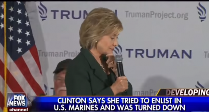 Hillary Gets Two Pinocchios For Claim She Tried to Join Marines
