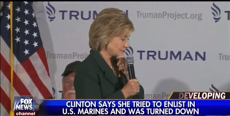 Hillary Gets Two Pinocchios For Claim She Tried to Join Marines