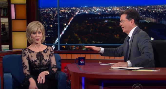 Stephen Colbert to Jane Fonda: “You are an icon of your generation”