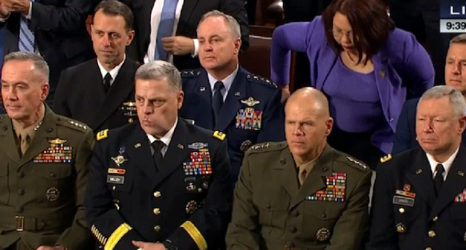 Joint Chiefs Defiantly Sit in Disdain as Obama Declares America is the “most powerful nation on Earth” that “no nation dares to attack”