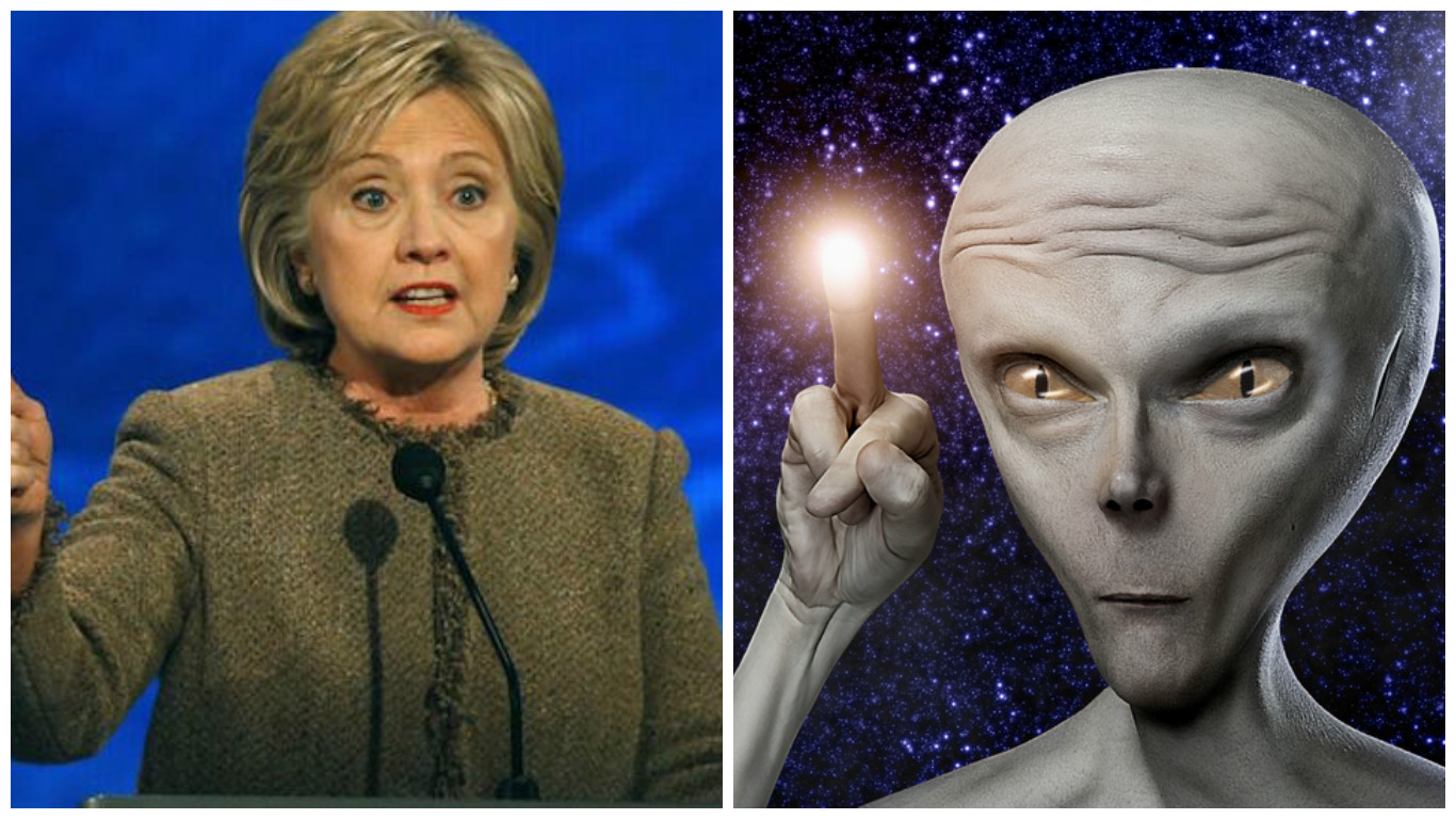 Hillary Promises UFO investigation, “We may have already been visited”