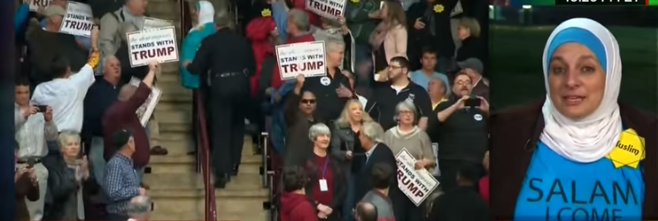 Muslim Woman Claims She Protested ‘Hate’ at Trump Rally Is Anti-Israel Activist, Promotes Radical Imams