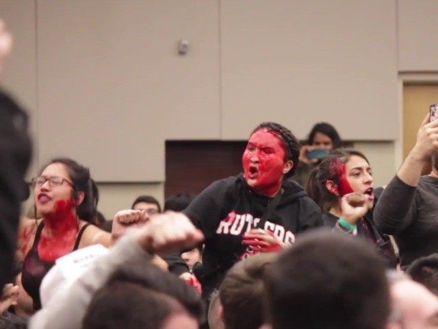 Breitbart Editor Event Brings in BLM Activits, Feminists and Protestors using Fake Blood