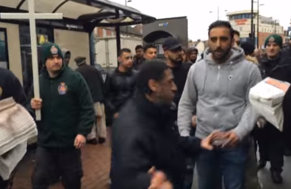 Britain First Activists and Local Muslims Spar, Only Britain First Threatened by Police