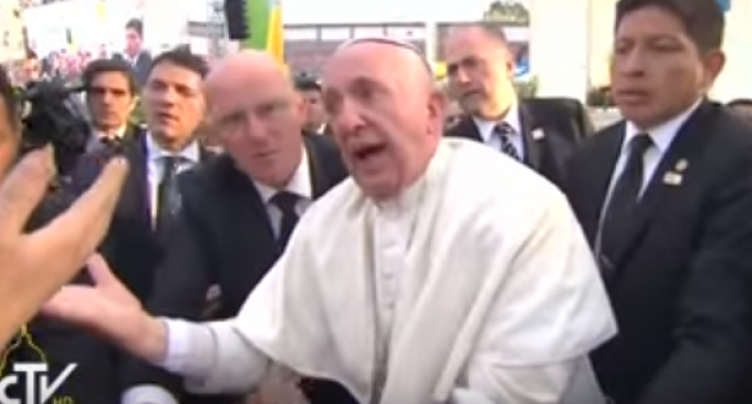 Pope Reprimands Emotional Mexicans Who Grab Him
