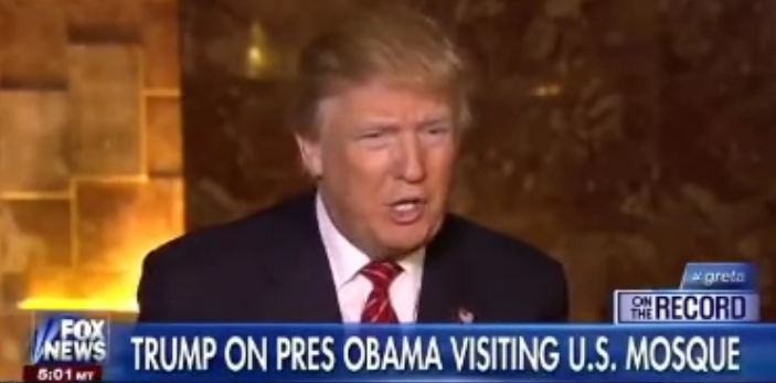 Trump on Obama’s Mosque Visit: “Maybe he feels comfortable there”