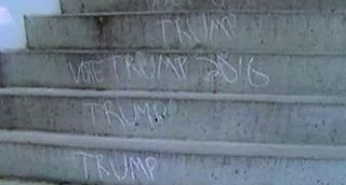 Embarassing: Trump Chalk Drawings Trigger College Students to an Unbelievable Degree
