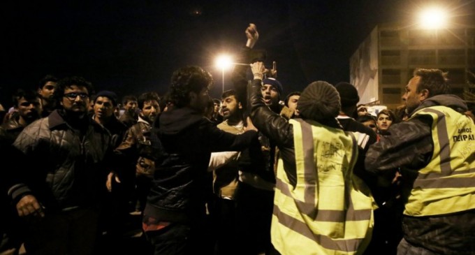 Migrants Battle and Riot over Food 24 Hours after Angelina Jolie Visit