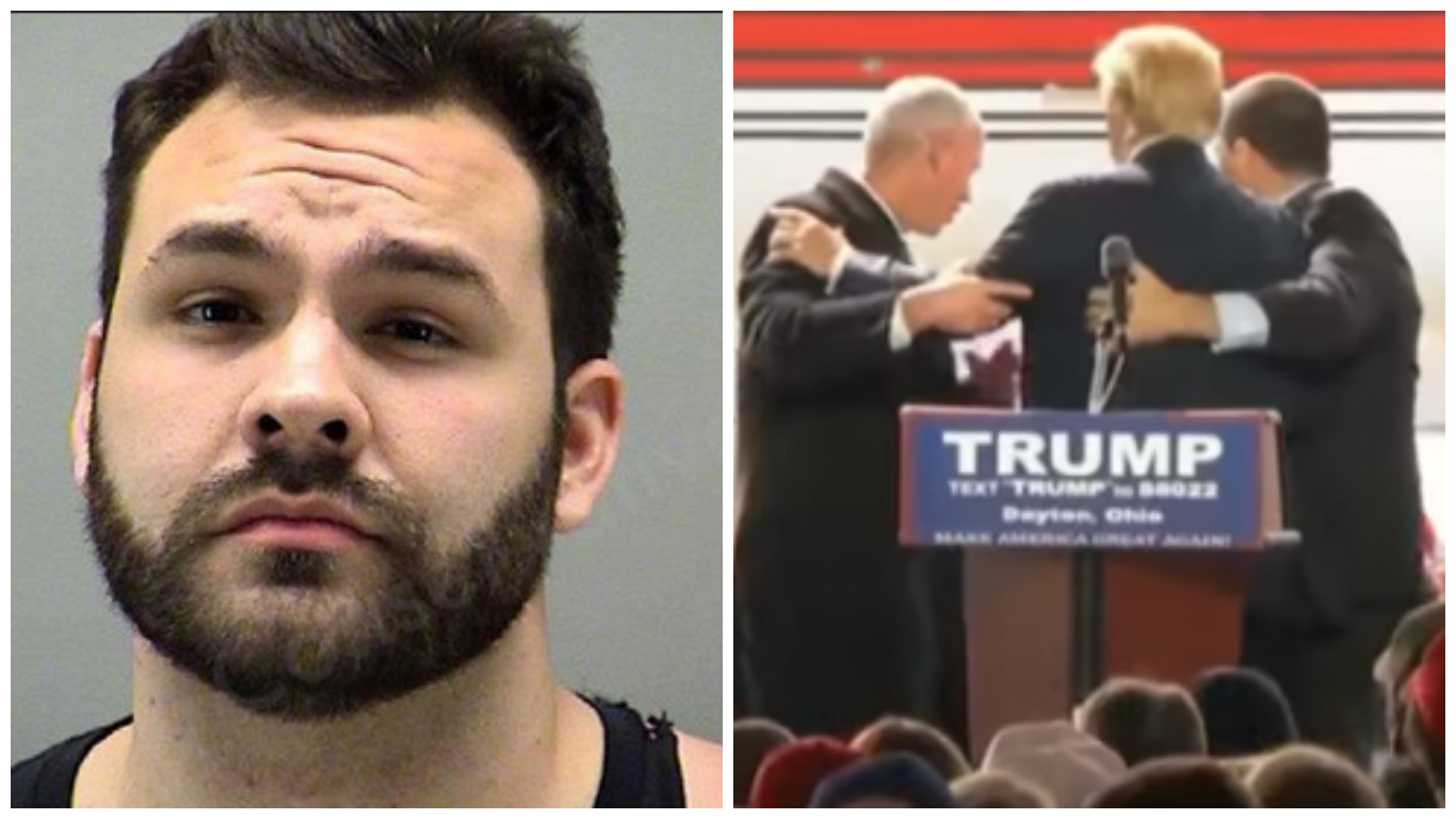 Trump Attacked at Dayton Rally by Leftist BLM Supporter