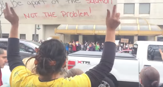 Liberal Wants To End Hate…By Flipping Off Trump Supporters