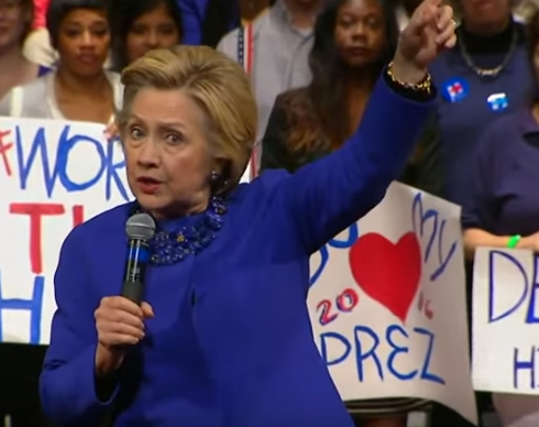 Hillary Leaves one of her Multiple Mansions to tell Trump to “Get Out Of Those Towers”