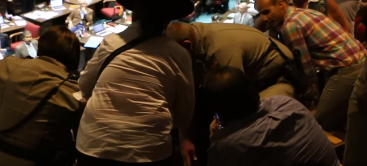 Peaceful Man Violently Arrested at Election Hearing in Arizona