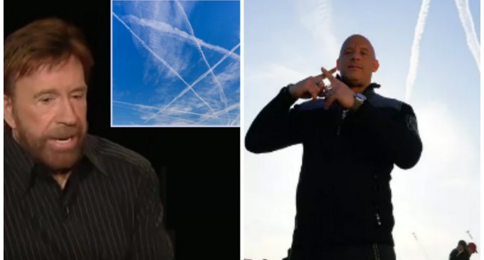 Chuck Norris Writes on Chemtrails and US Coverup, “Sky Criminals”