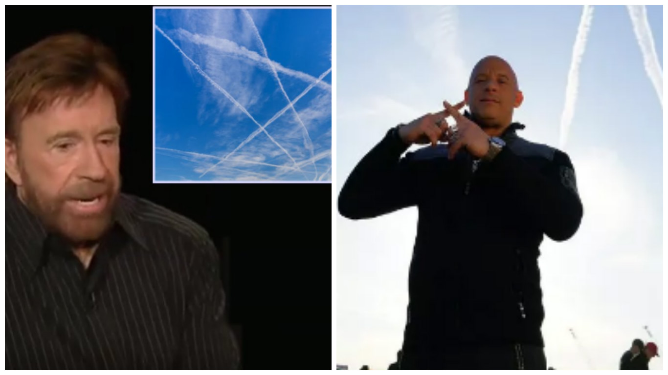 Chuck Norris Writes on Chemtrails and US Coverup, “Sky Criminals”