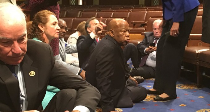 Democrats Stage Sit-in to Demand Action on Gun Control