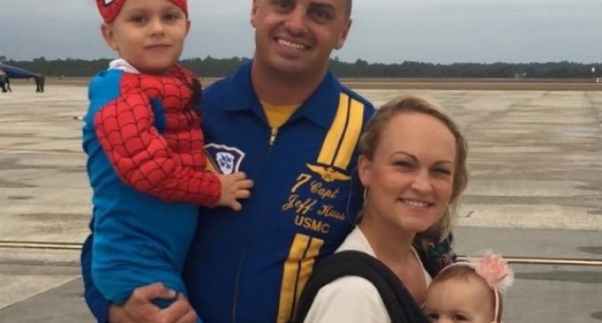 Fundraising for Heroic Blue Angel Pilot